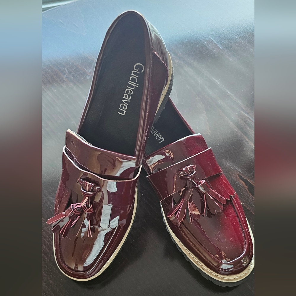 Calvin Klein Women's Burgundy Loafers 7.5 - Picture 9 of 9